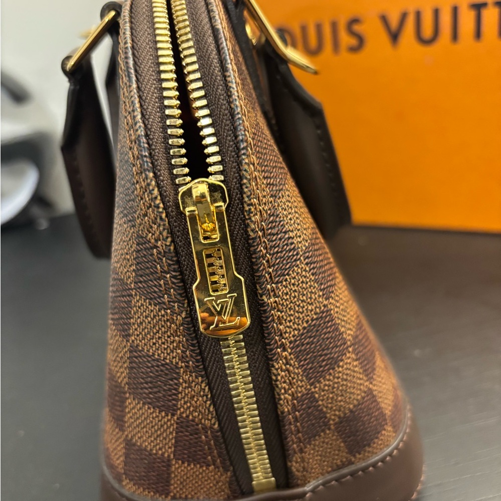 Louis Vuitton Alma BB handbag in Damier Ebene with receipt - Picture 3 of 10
